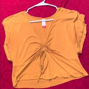 Mustard yellow shirt